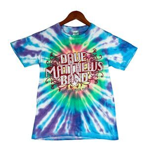Men's Dave Matthews Band Hippie Summer Tour Band ‘08 Tie Dye Shirt sz S